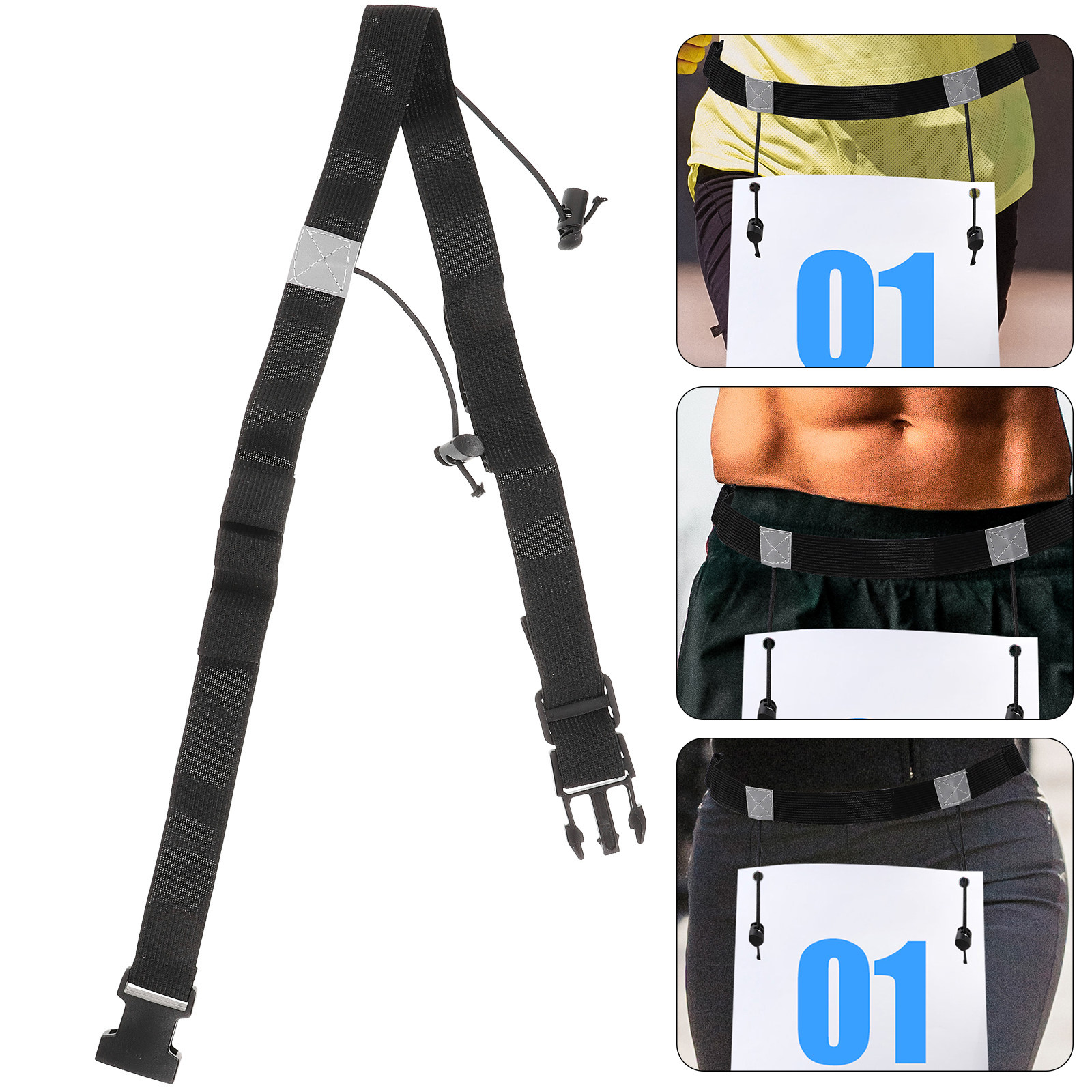 2 unidades de cinturón reflect - Race Bib reseña y precio
