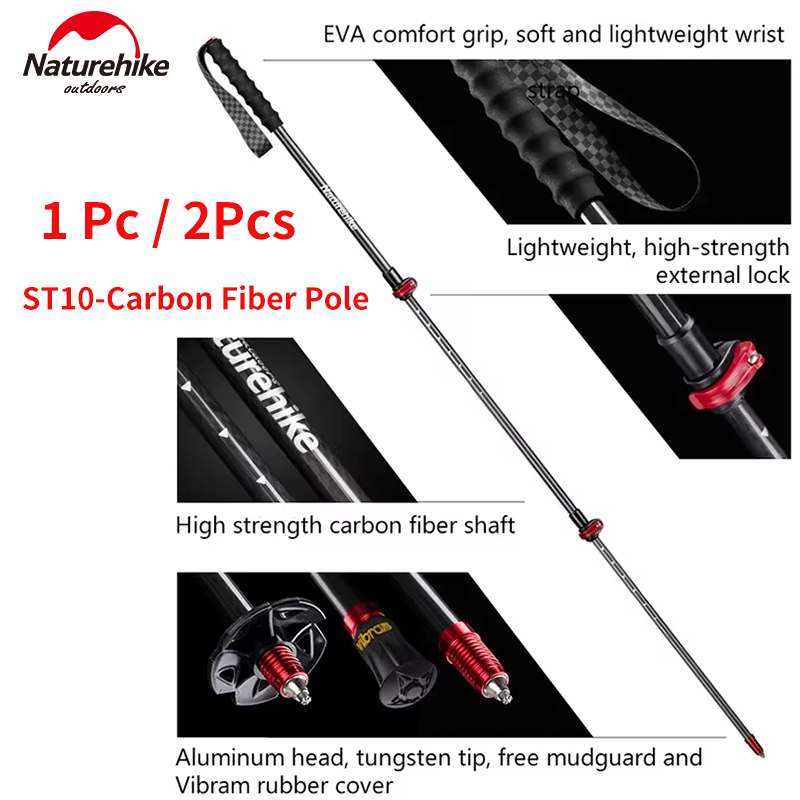 Barra de Trekking de fibra de  - Trekking Pole Carbon reseña y precio